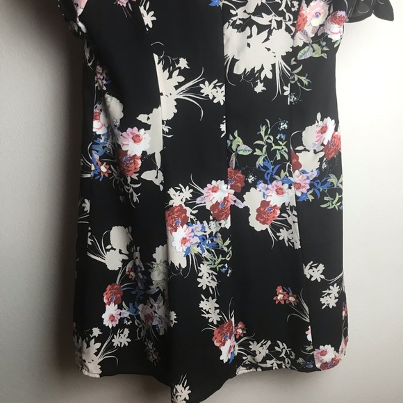 Anthro | Black Floral Dress - Picture 8 of 8